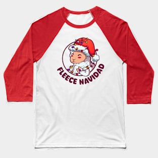 Fleece Navidad Funny Christmas (on light colors) Baseball T-Shirt